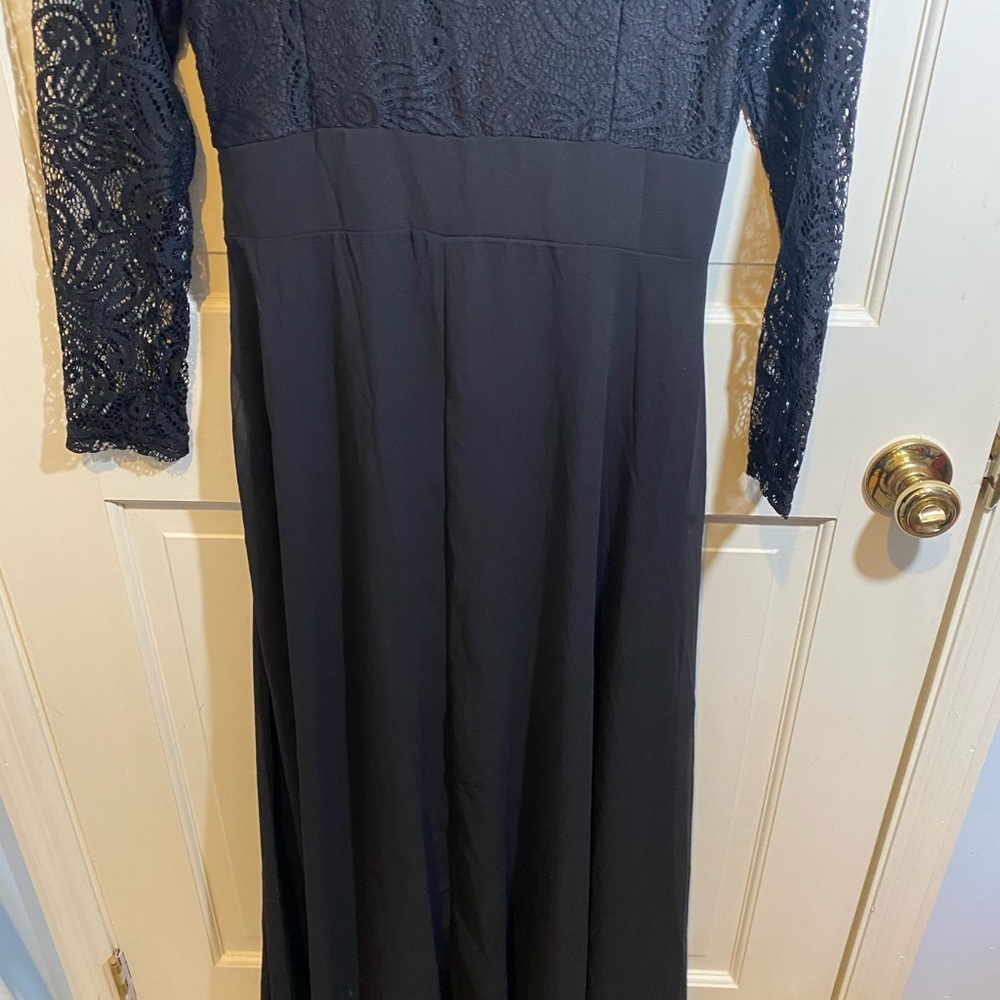 Roiii Lace Black Dress High Collar MEDIUM NWT - Picture 7 of 9